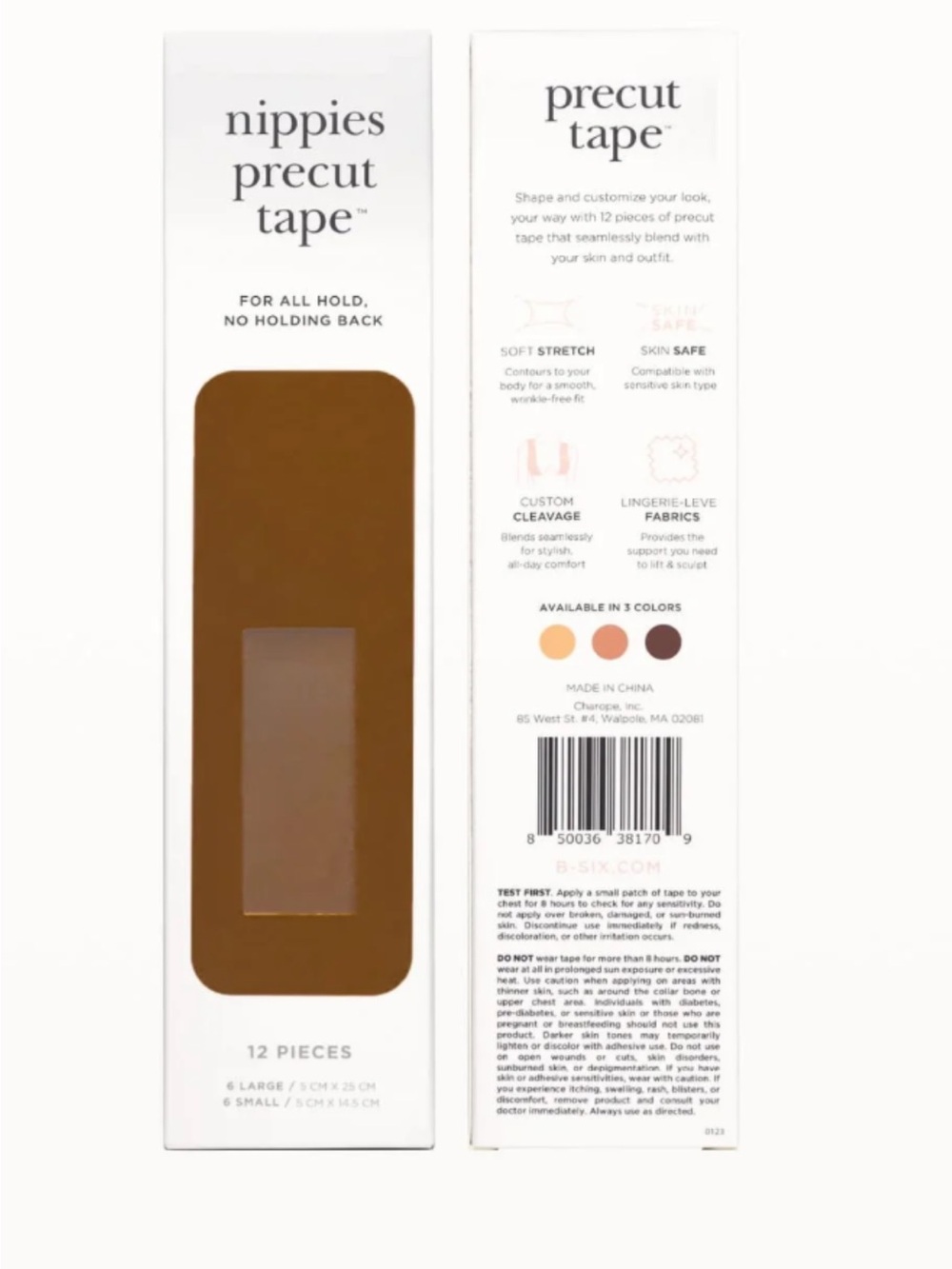Nippies Precut Tape - Brown Self-Adhesive Breast Tape